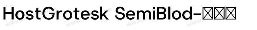 HostGrotesk SemiBlod字体转换 HostGrotesk SemiBlod字体转换